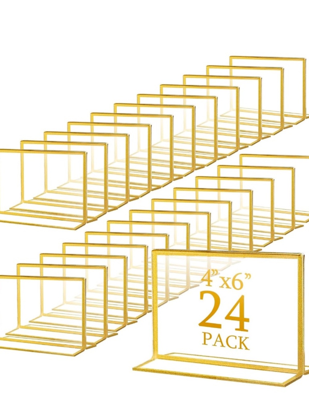 Gold Acrilic Sign Holder